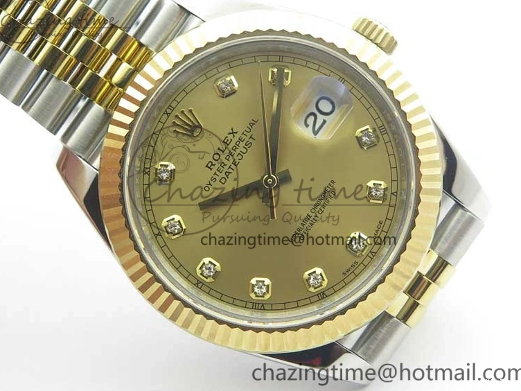 MiroTime 0517 DateJust 41 126333 SS YG ARF 1:1 Best Edition 904L Steel YG Diamonds Dial on Jubilee Bracelet A Packable 3221